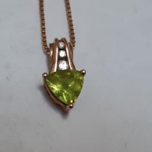 August birthstone necklace 10k gold.